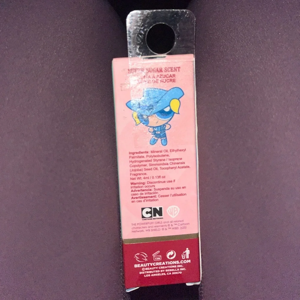 The Powerpuff Girls Beauty Creations- Bubbles “Sugar” Lip Oil + Keychain